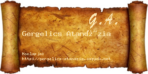 Gergelics Atanázia névjegykártya